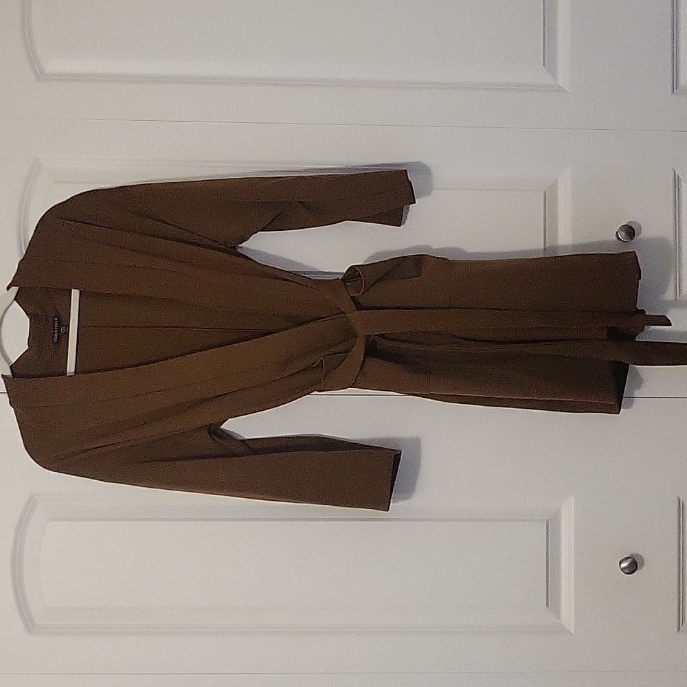 Eileen Fisher L Brown Tencel Jacket